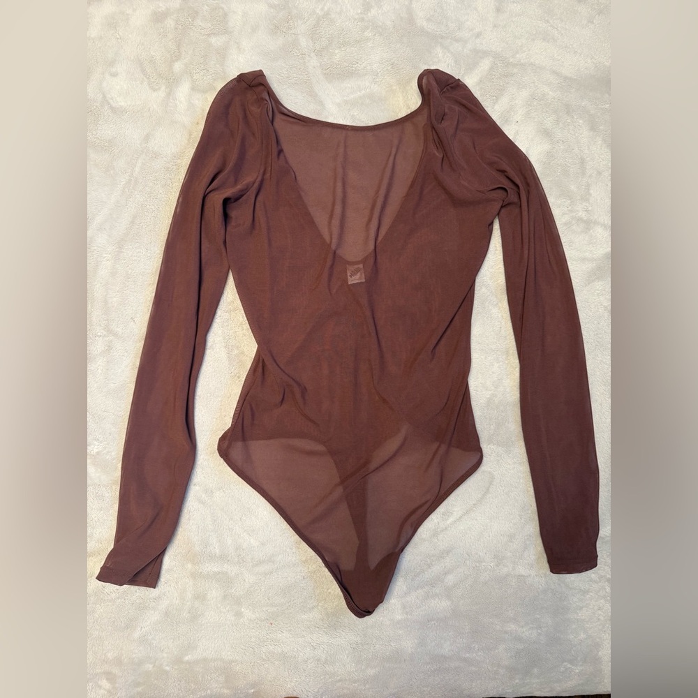 Chic Sheer Brown Bodysuit